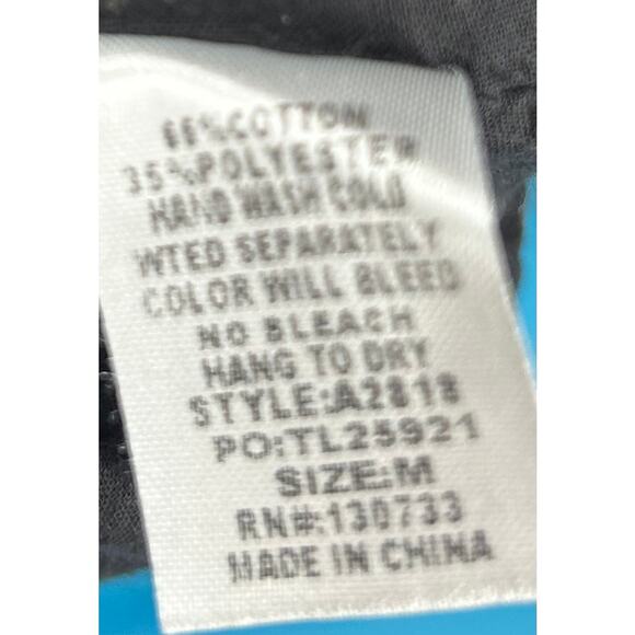 Umgee Black Babydoll Embroidered Cotton Dress with Lace Trim‎ - Women's Medium - Picture 4 of 8